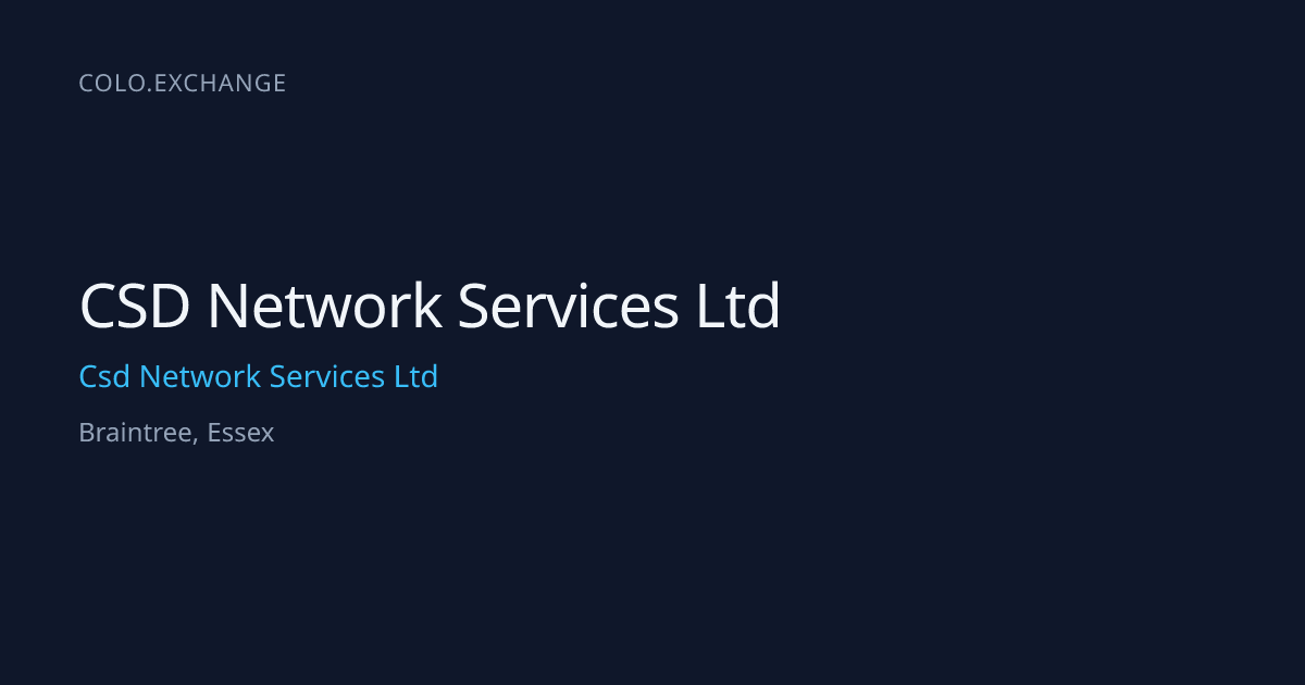 CSD Network Services Ltd — Csd Network Services Ltd Data Center in ...