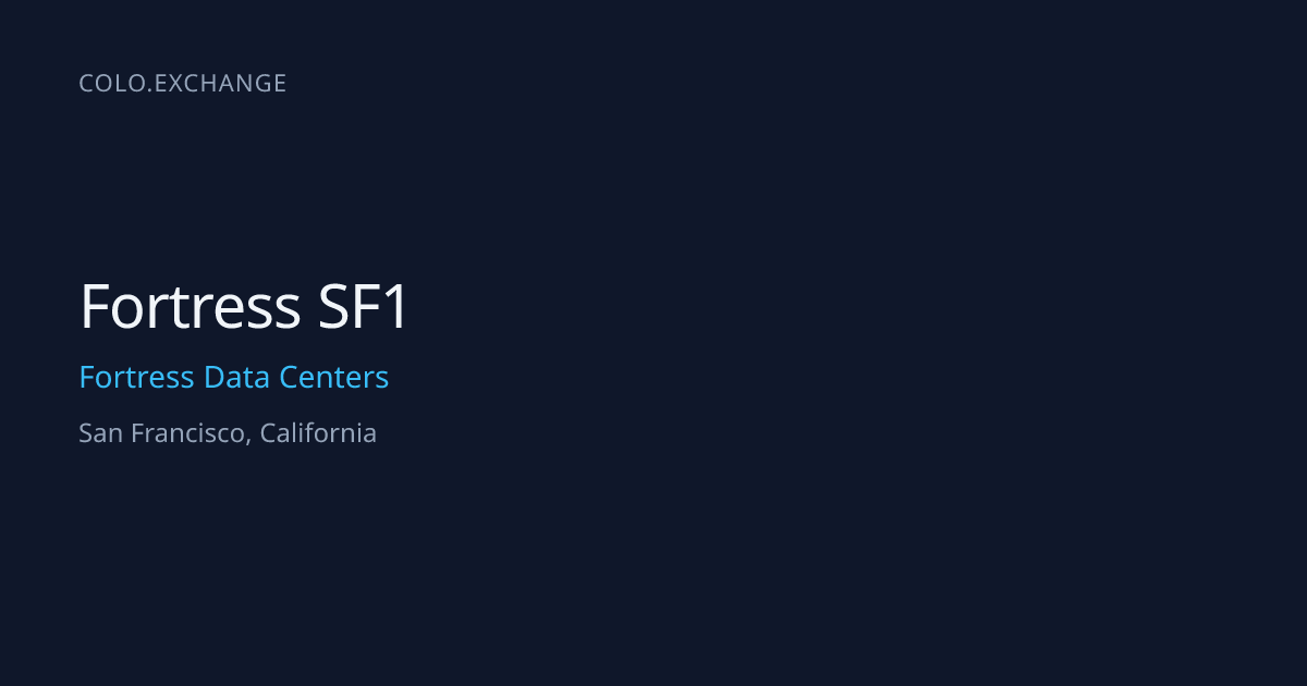 Fortress SF1 — Fortress Data Centers Data Center in San Francisco ...