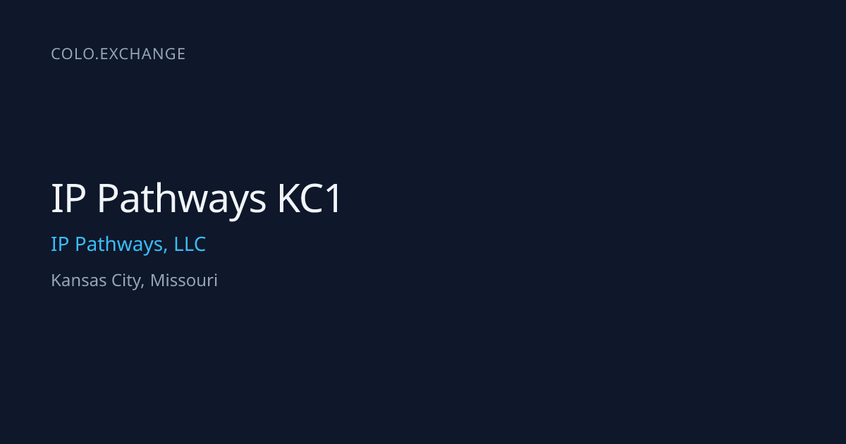 IP Pathways KC1 — IP Pathways, LLC Data Center in Kansas City, Missouri ...