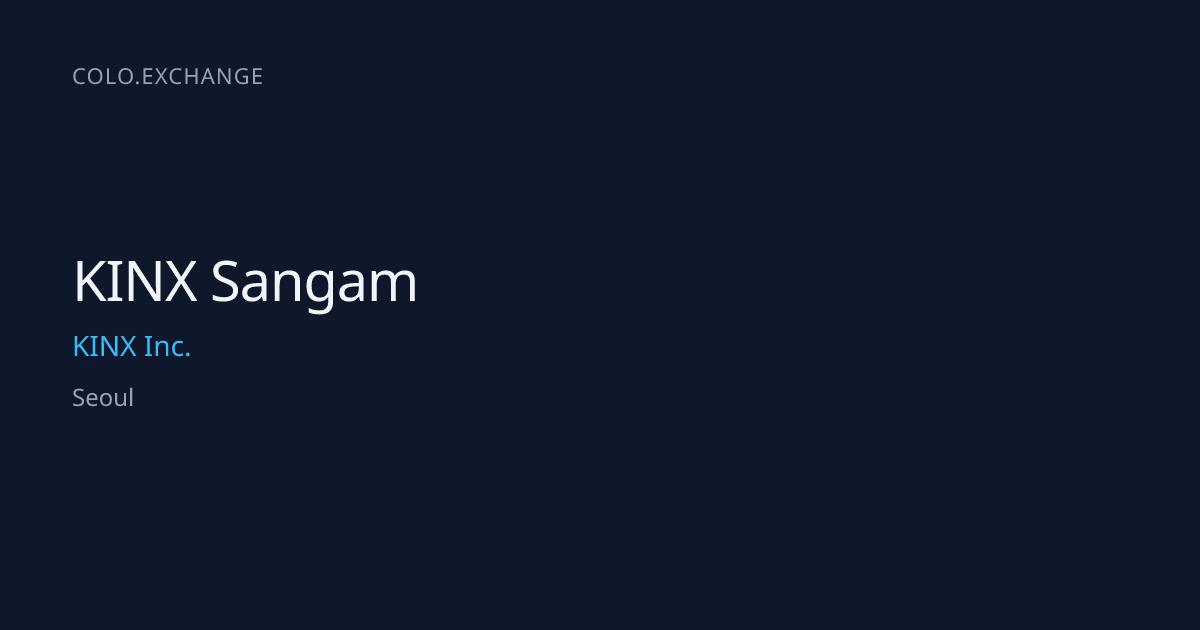 KINX Sangam — KINX Inc. Data Center in Seoul | colo.exchange