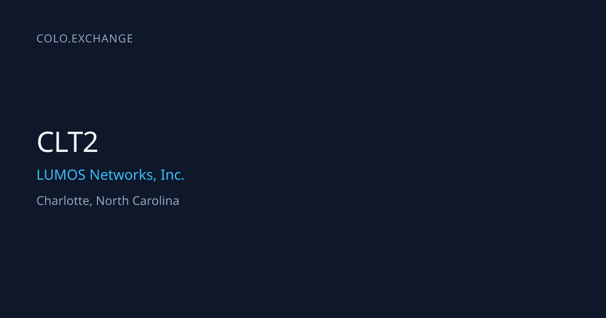 CLT2 — LUMOS Networks, Inc. Data Center in Charlotte, North Carolina ...
