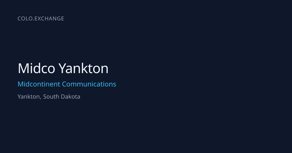 Midco Yankton — Midcontinent Communications Data Center in Yankton ...