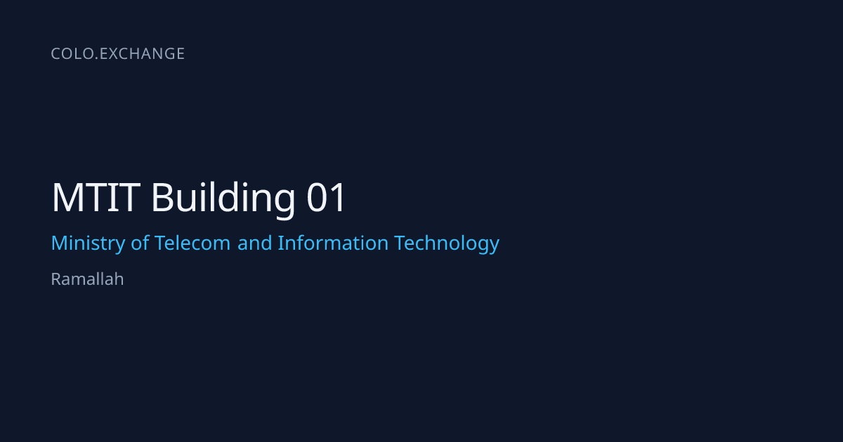 MTIT Building 01 — Ministry of Telecom and Information Technology Data ...