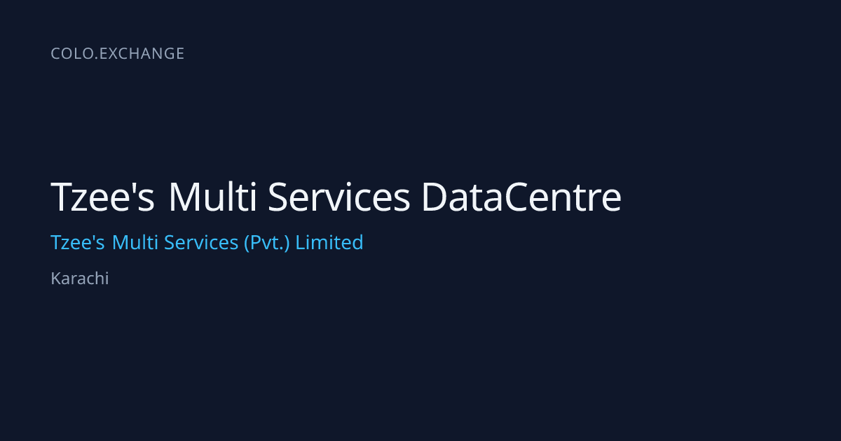 Tzee's Multi Services DataCentre — Tzee's Multi Services (Pvt.) Limited ...