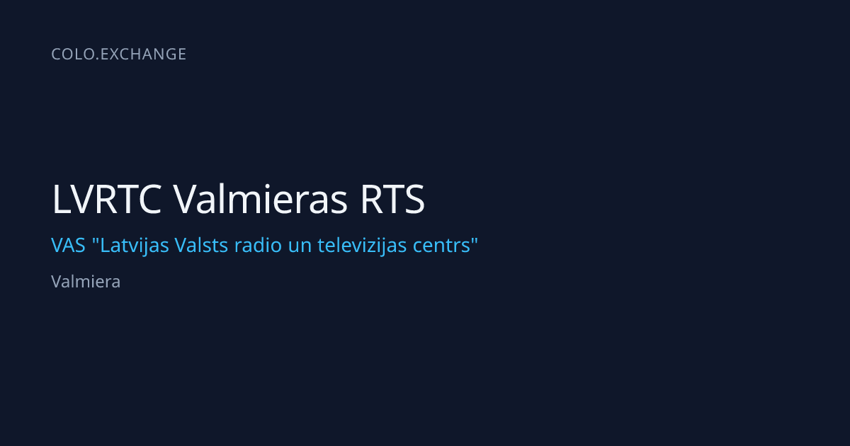 LVRTC Valmieras RTS — VAS 
